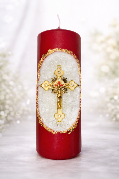 Bougie Décorative 20cm  - CRUCIFIX