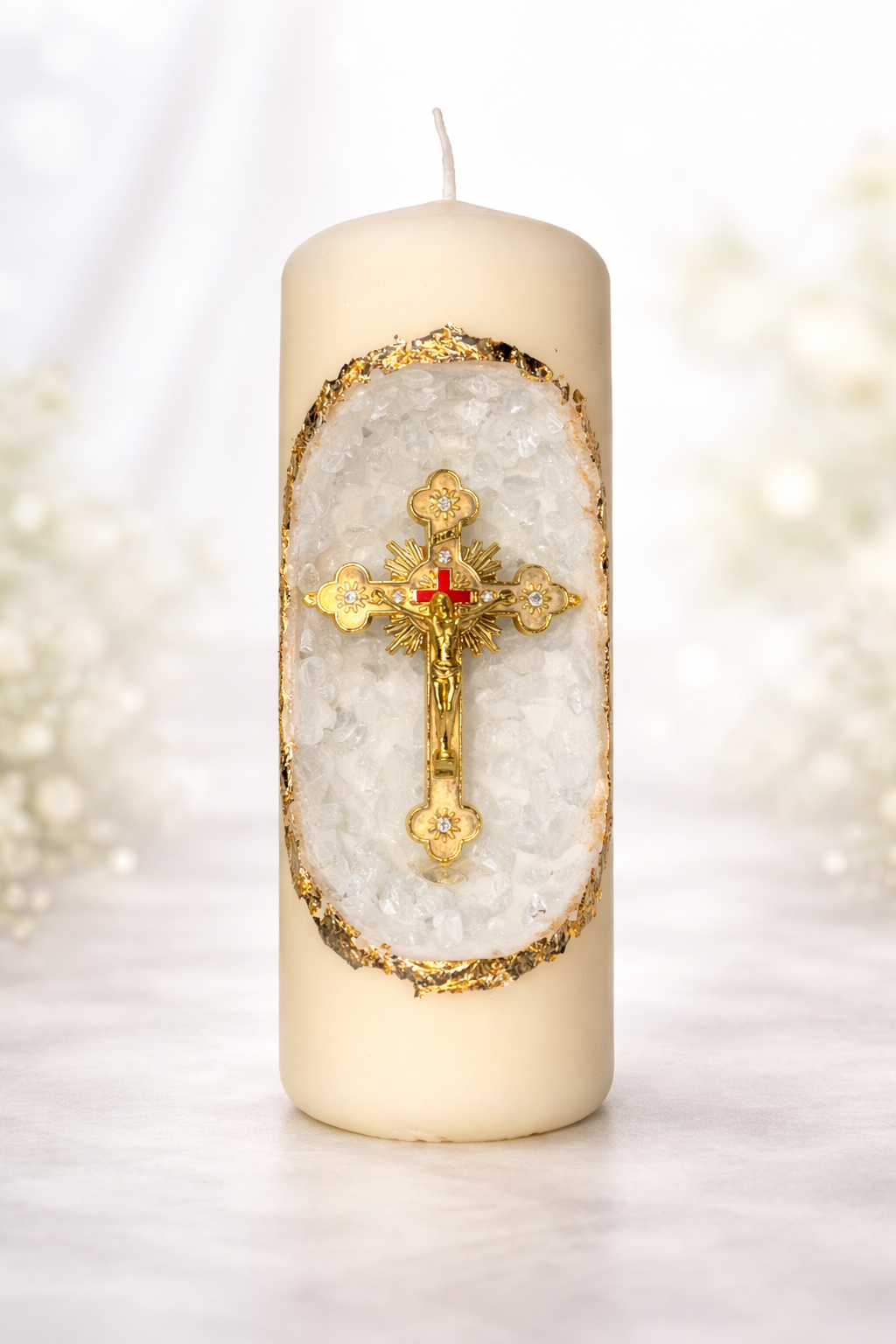 Bougie Décorative 20cm  - CRUCIFIX