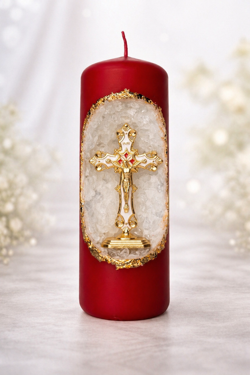 Bougie Décorative 20cm  - CRUCIFIX