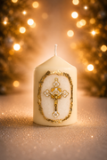 Bougie Décorative 10cm - CRUCIFIX